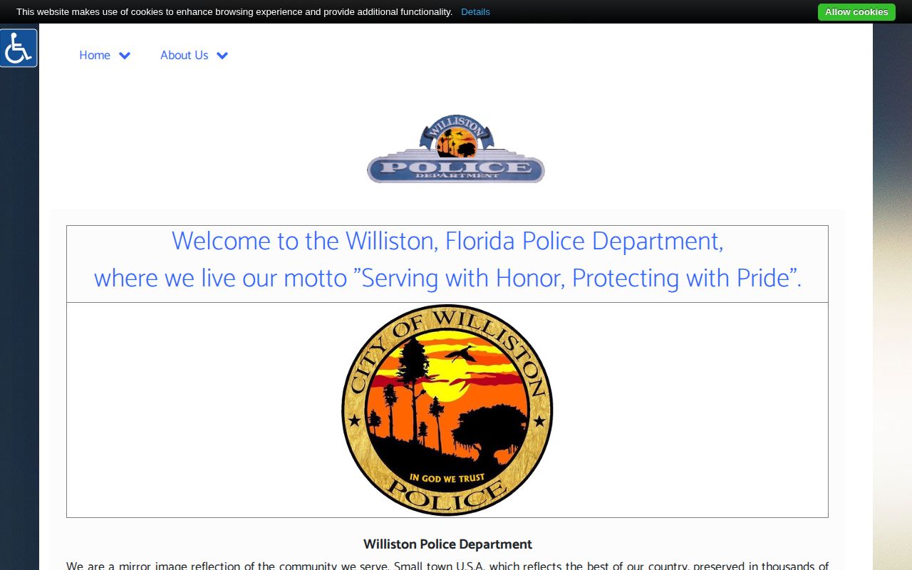 Williston Police Department source for Levy County arrest records